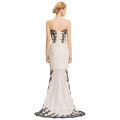 2015 Nova Design Grace Karin Requintada Querida Alta Baixa Prom Dresses Com Floral Appliqued E Trilho Tril CL6044-1